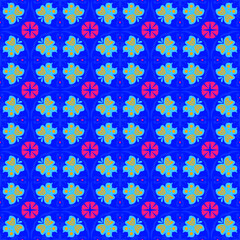 Seamless Background Garden Nature Butterfly Damask Pattern Art