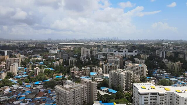 Marol Church Rd Bori Colony Vijay Nagar Colony West Marol Andheri East Mumbai Airpot view Drone shot bird eye view hyperlasp  residential area