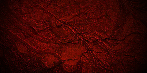 Dark red grunge textured concrete backdrop background. Panorama dark red black slate background or texture. Vector red grunge concrete texture. Stone wall background.	
