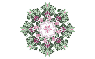 beautiful and colorful hand drawn mandala illustration