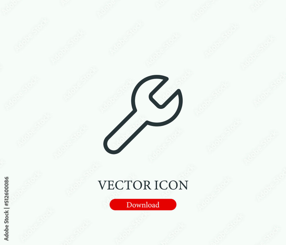 Poster repair vector icon. editable stroke. symbol in line art style for design, presentation, website or m