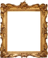 Wooden frame with embossed carvings