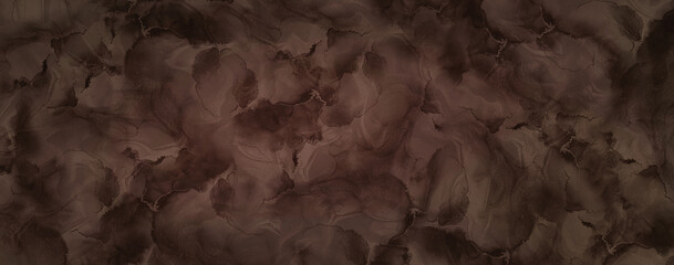 Amazing Grungy Watercolor Pattern Dark Brown Banner Abstract Background