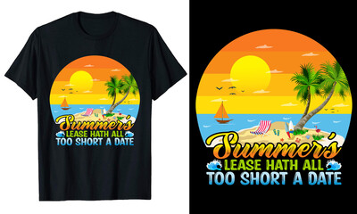 Summer lease hath all typography T-shirt Design