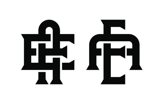 Monogram Initial letter E and A, E A, AE , overlapping interlock monogram logo