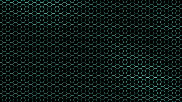 Futuristic hexagon background animation. Abstract honeycomb pattern in modern space science fiction design. Seamless looping animation