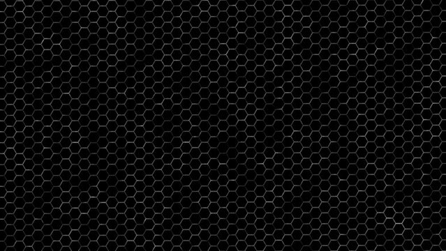 Futuristic hexagon background animation. Abstract honeycomb pattern in modern space science fiction design. Seamless looping animation