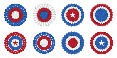 Bunting for July 4 and other patriotic American holidays. for design poster, brochure, banner, website. Vector illustration