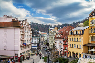 Fototapeta na wymiar View of Karlovy Vary, Czech republic