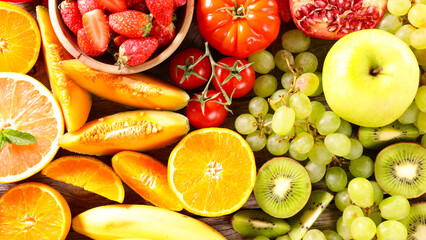 assortment of fresh organic fruits
