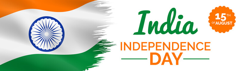 india happy independence day banner