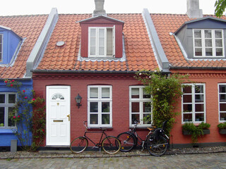 Idyllic and calm - Village life - Aarhus. Cottages on a quiet street in Aarhus, Denmark.