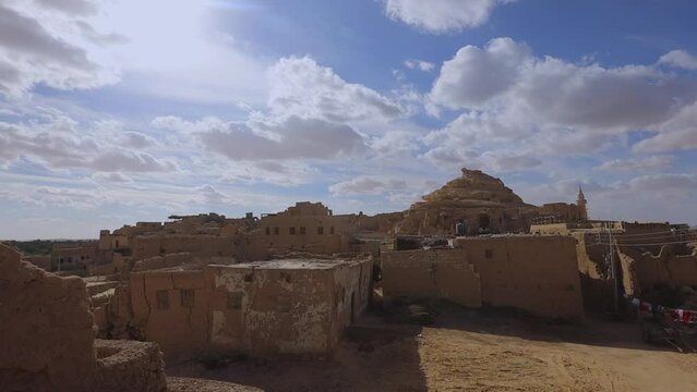 Panorama of the ancient city of Shali in the Siwa Oasis, Egypt