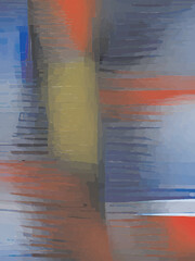 abstract painting in red blue yellow