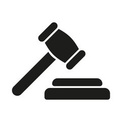 Judge gavel. Law symbol. Gavel icon, Hammer symbol  logo illustration
