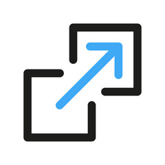Redirecting link. Line Art Icon redirect illustration
