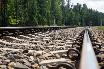 Train track/ railroad - perspective, selective focus