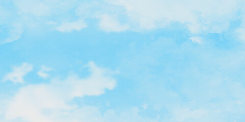 Tiny clouds covered brush painted cloudy blue sky background, Bright and shinny natural and cloudy sky background for wallpaper, cover, card, decoration and design.