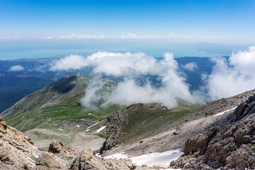 Scenic views of Dedegöl Dağları (2 975m/9 760ft a.s.l.) is a mountain, which offer rock climbing and hiking adventures in an alpine setting, Aksu, Isparta, Turkey