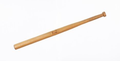 wooden baseball bat isolated on white background