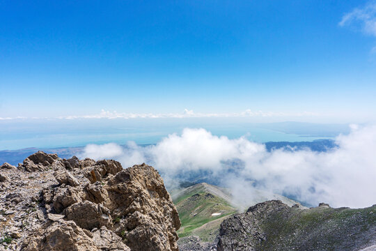 Scenic views of Dedegöl Dağları (2 975m/9 760ft a.s.l.) is a mountain, which offer rock climbing and hiking adventures in an alpine setting, Aksu, Isparta, Turkey