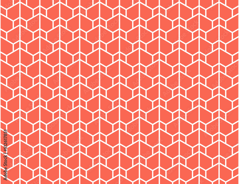 Wall mural the geometric pattern with lines. seamless vector background. white and pink texture. graphic modern