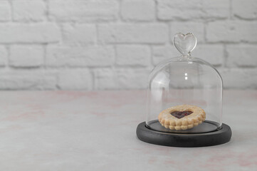 Cookie in glass display