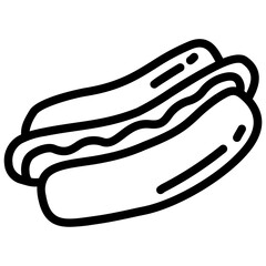 handdrawn hotdog icon
