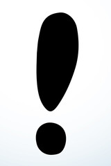 Exclamation point. Vector drawing icon