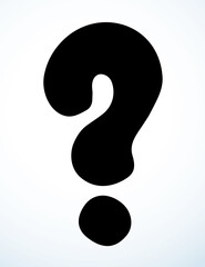 Question mark. Vector drawing icon
