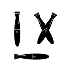 Shaver knife razor icon logo design