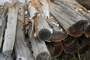 Details on an old Bavarian wooden farmhouse