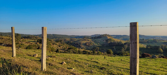Fototapeta premium vista de fazenda no interior do brasil 