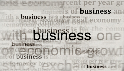Headline titles media with business trade and economy 3d illustration