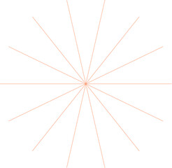 Obraz premium Minimalist sunburst line decorative element