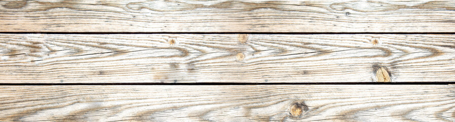 Fototapeta premium Wood background texture, close up view. Pine wooden board natural color horizontal plank, banner. l