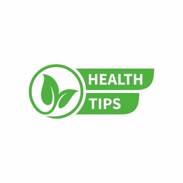	
Health tips, badge, icon on white background. Vector stock illustration.