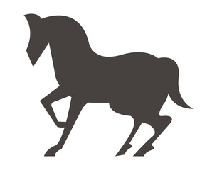 forse animal galloping silhouette