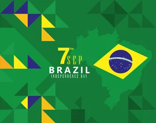 Fotobehang brazil independence day poster © Jemastock