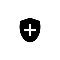 Medicine shield, hospital vector icon