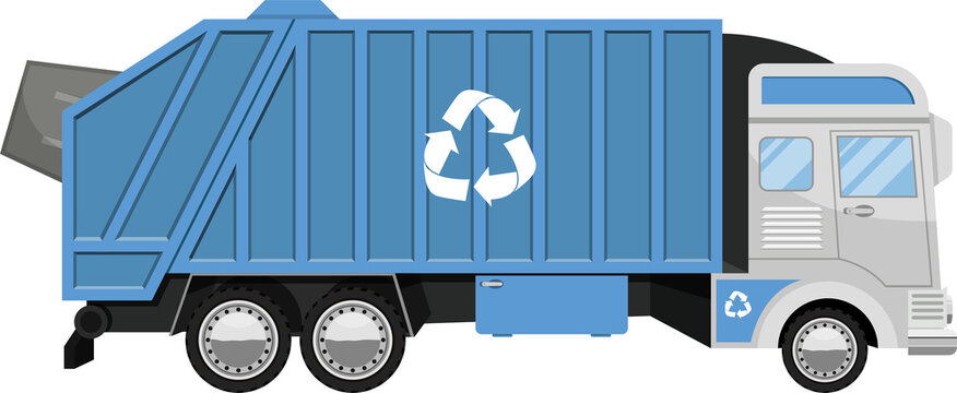 Garbage Truck Clipart Design Illustration