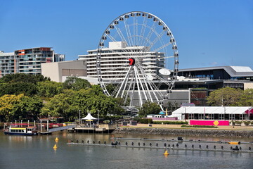 View to South Bank Parklands from Victoria Bridge. Brisbane-Queensland-Australia-013