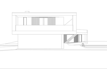 sketch of house