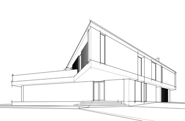 sketch of house