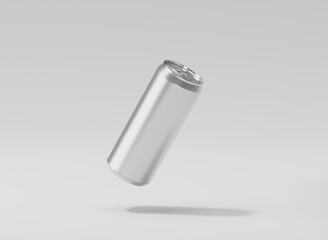Aluminum soda can mockup, Metal can of 3d realistic container for beer or energy drink