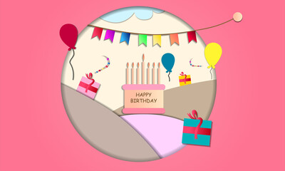 happy birthday vector background