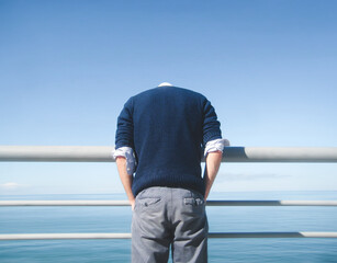 view of man standing on the beach