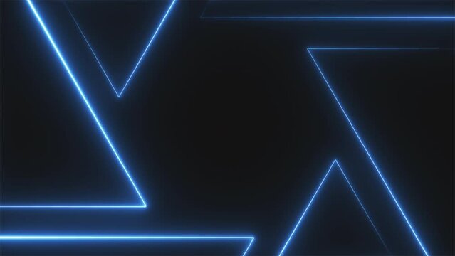 Abstract Neon Blue Line Moving Loop Animation. Ultra HD 4K