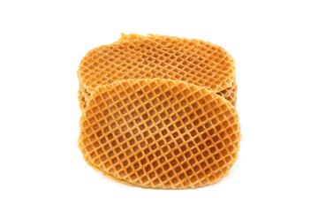  tas de gaufre sucrée à la vergeoise isolé sur fond blanc