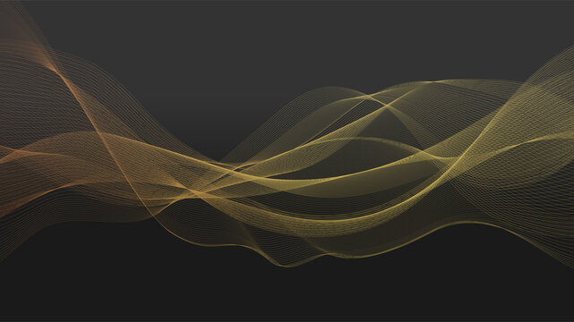 Abstract futuristic wavy stripes. Abstract curved lines. Vector.